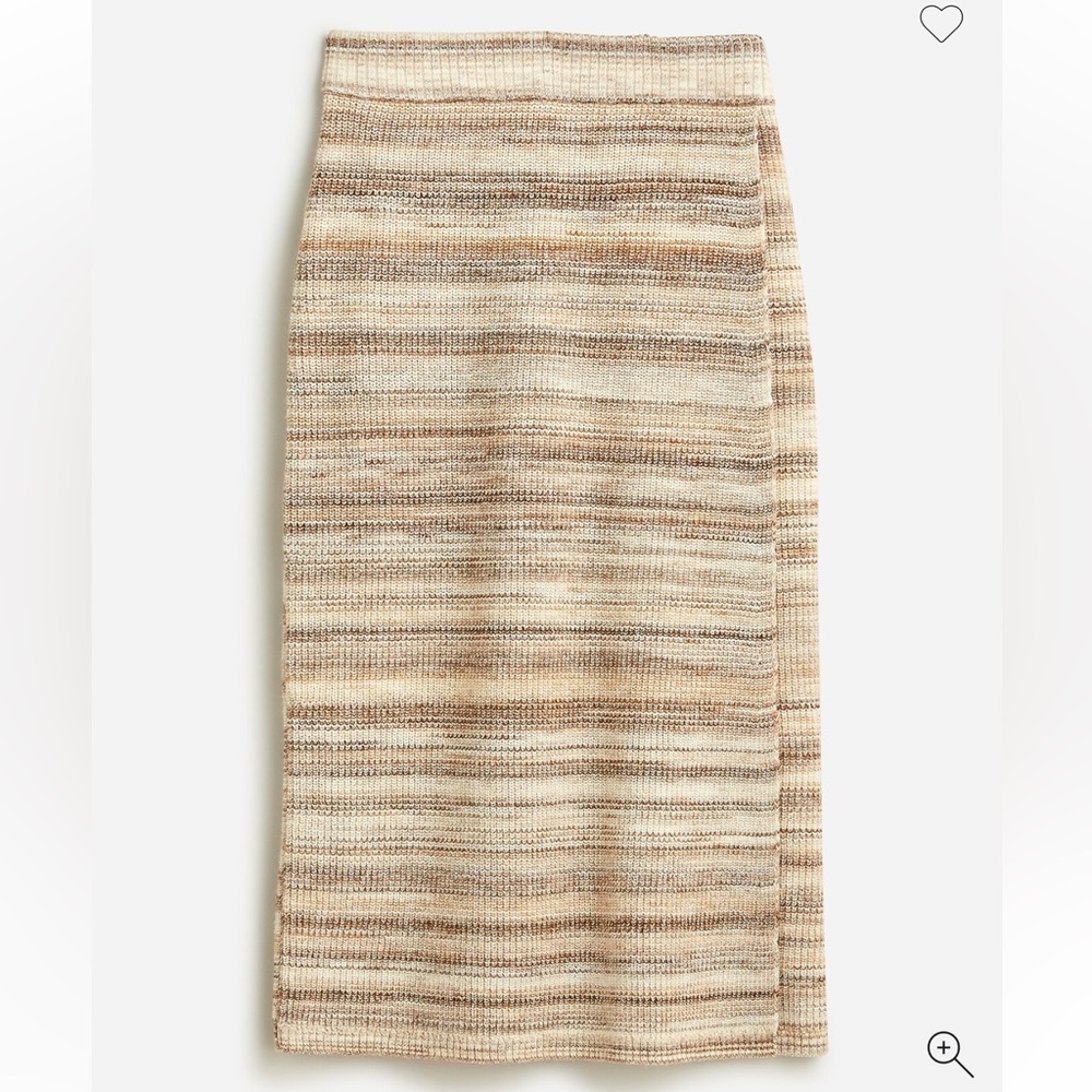 J. Crew NWT Women's Space-Dyed Wrap Sweater Skirt Size XS Merino Wool Blend